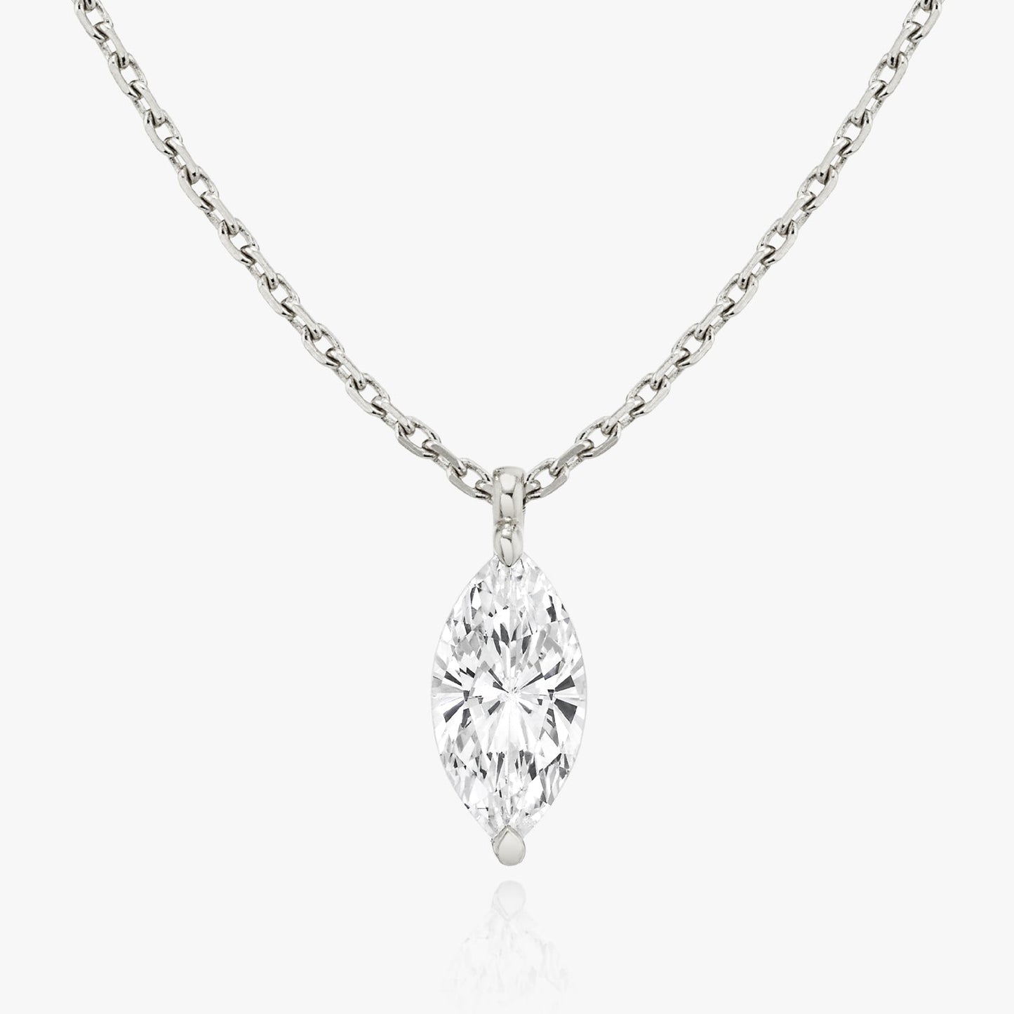 0.25CT - 1.0CT Marquise Solitaire F-VS Lab Grown Diamond Necklace