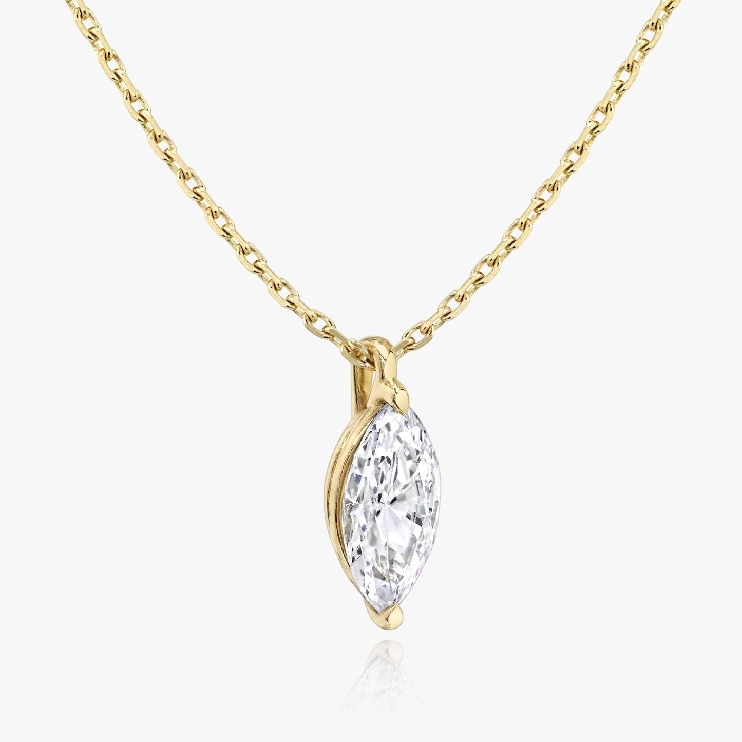 0.25CT - 1.0CT Marquise Solitaire F-VS Lab Grown Diamond Necklace