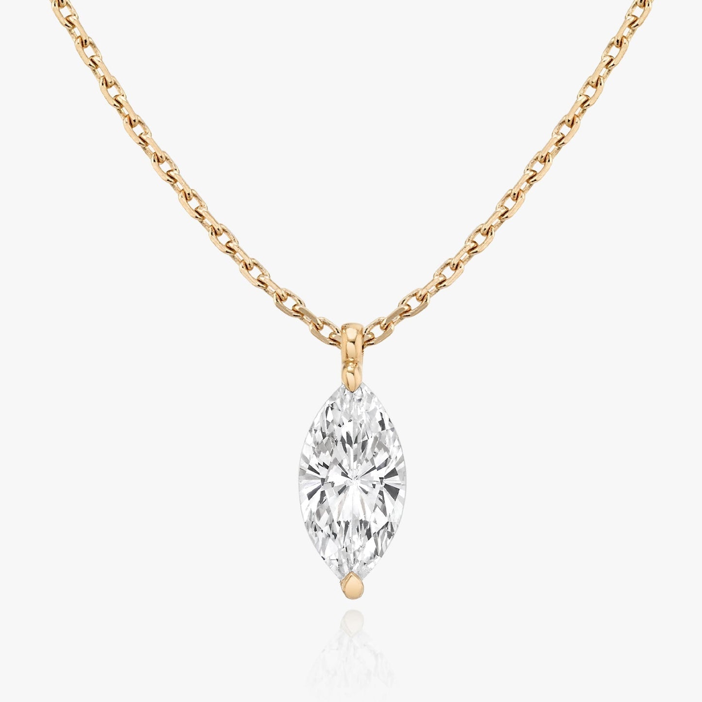 0.25CT - 1.0CT Marquise Solitaire F-VS Lab Grown Diamond Necklace