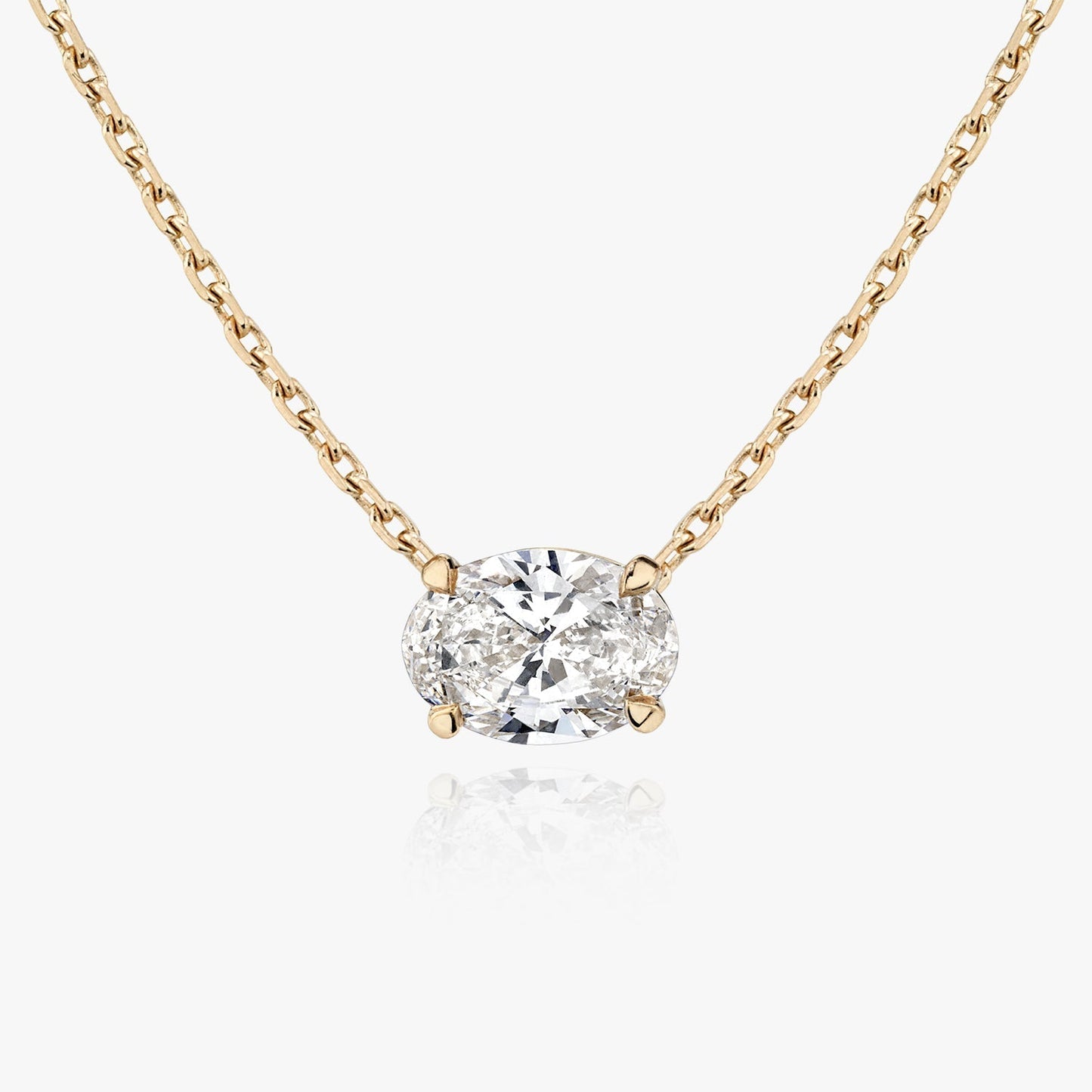 0.25CT - 1.0CT Oval Solitaire F-VS Lab Grown Diamond Necklace