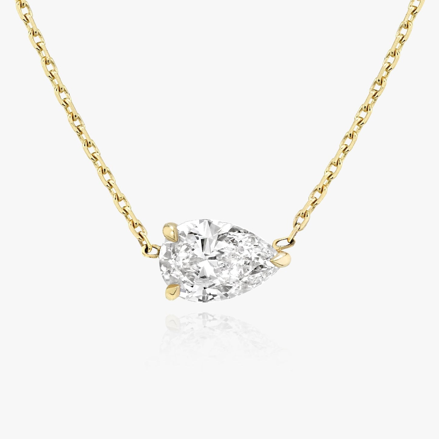 0.25CT - 1.0CT Pear Solitaire F-VS Lab Grown Diamond Necklace