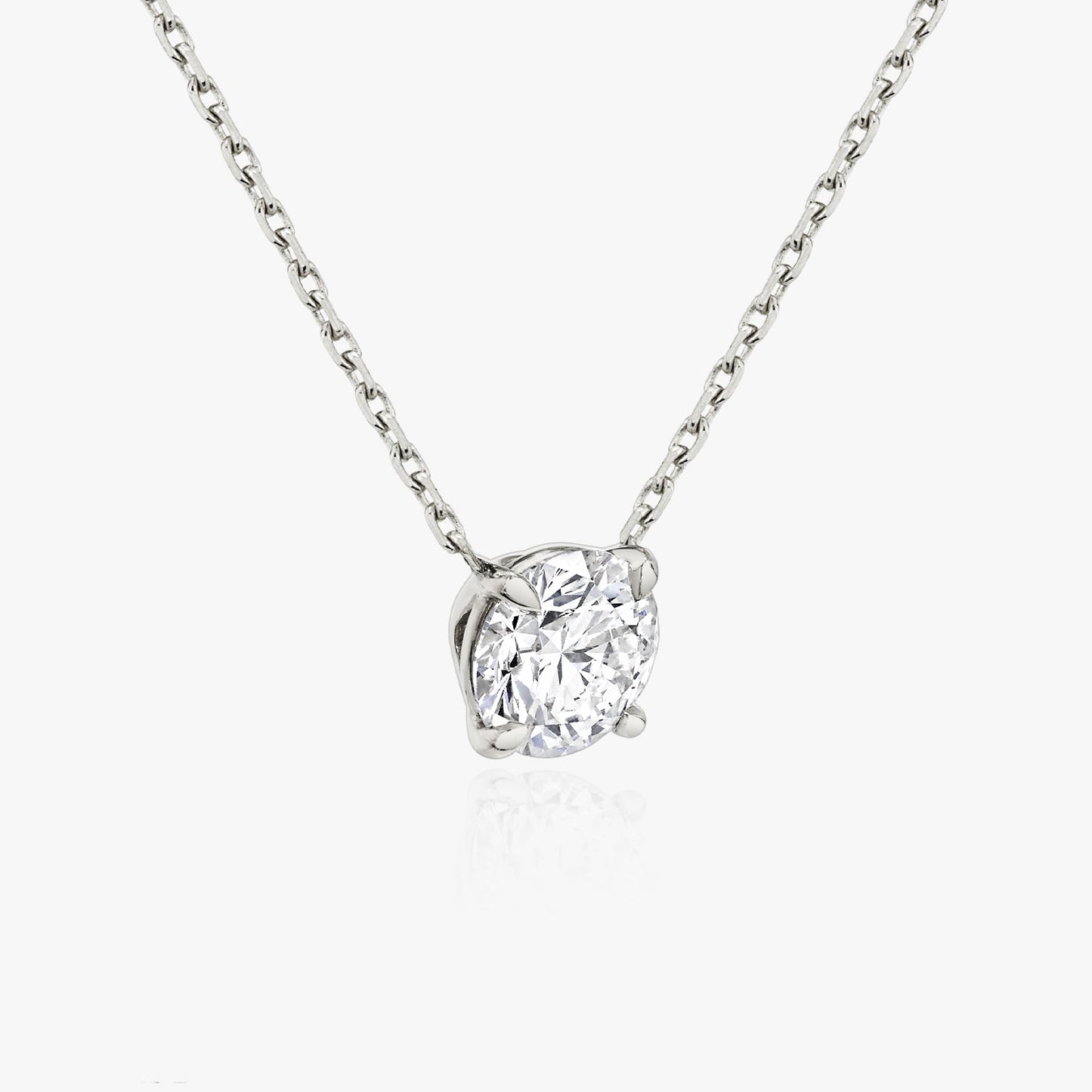 0.25CT - 1.0CT Round Solitaire F-VS Lab Grown Diamond Necklace