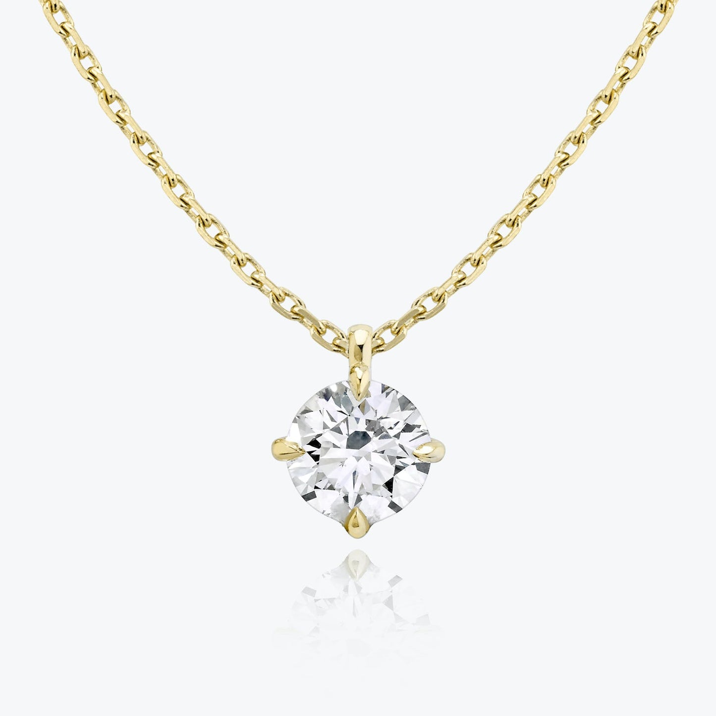 0.25CT - 1.0CT Round Solitaire F-VS Lab Grown Diamond Necklace