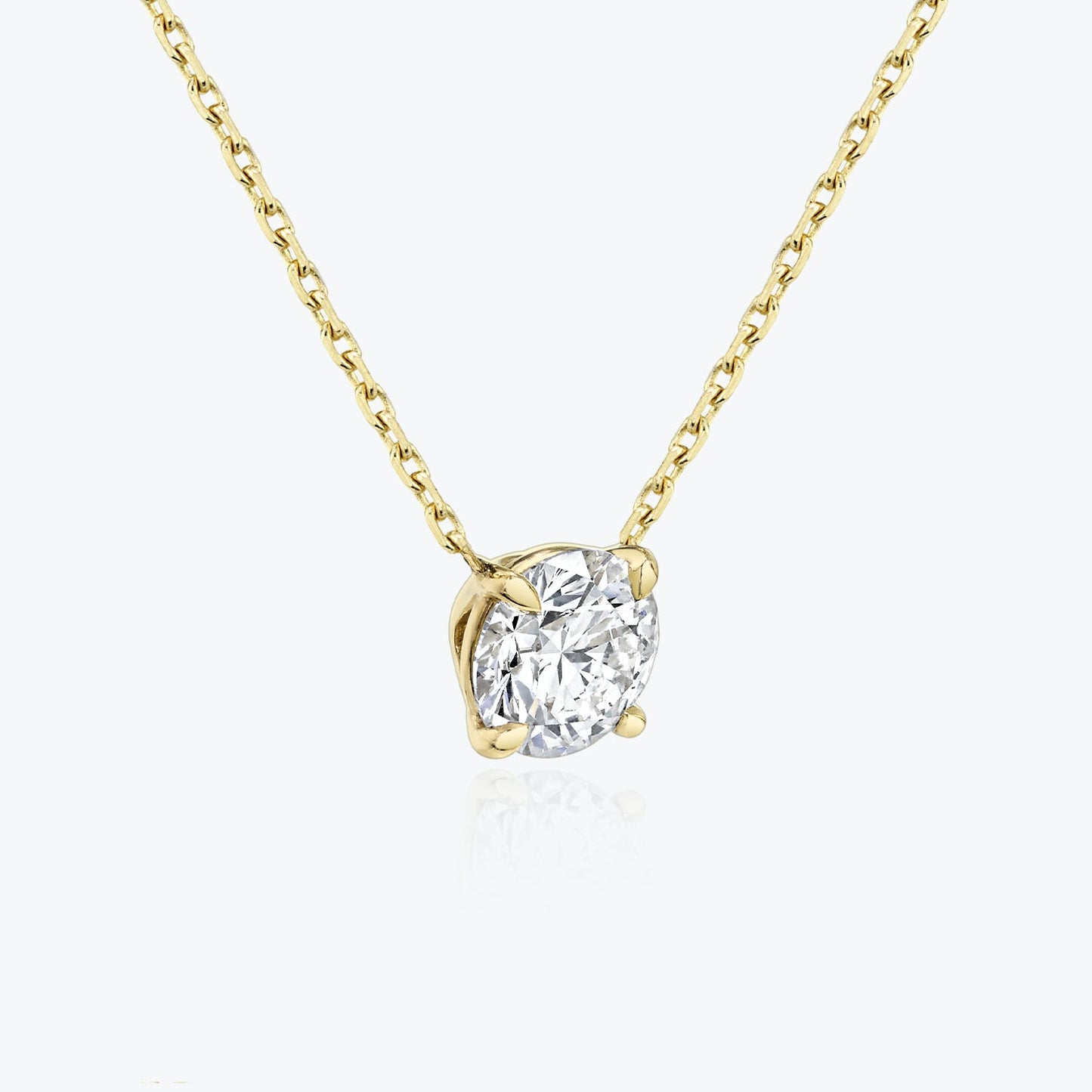 0.25CT - 1.0CT Round Solitaire F-VS Lab Grown Diamond Necklace