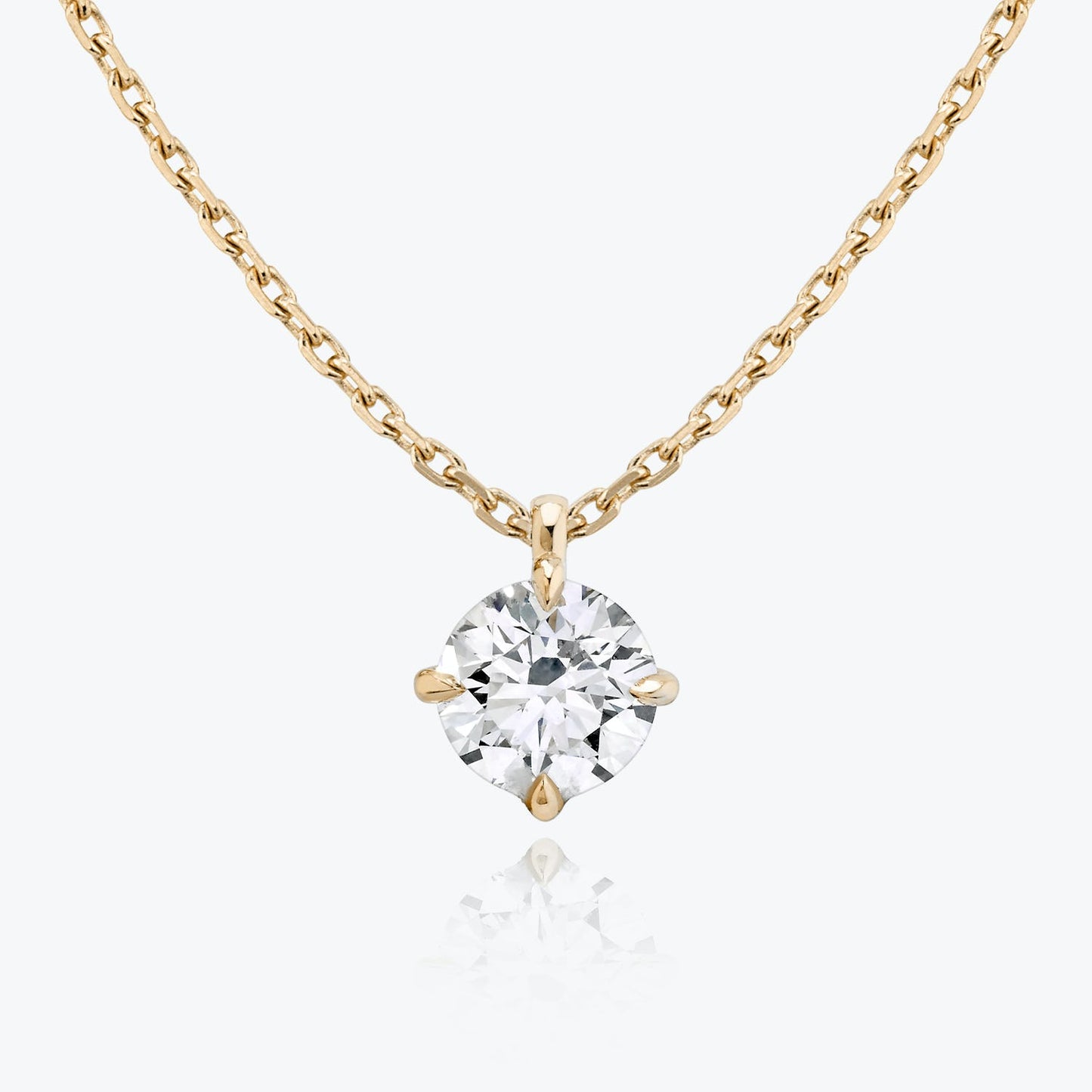 0.25CT - 1.0CT Round Solitaire F-VS Lab Grown Diamond Necklace