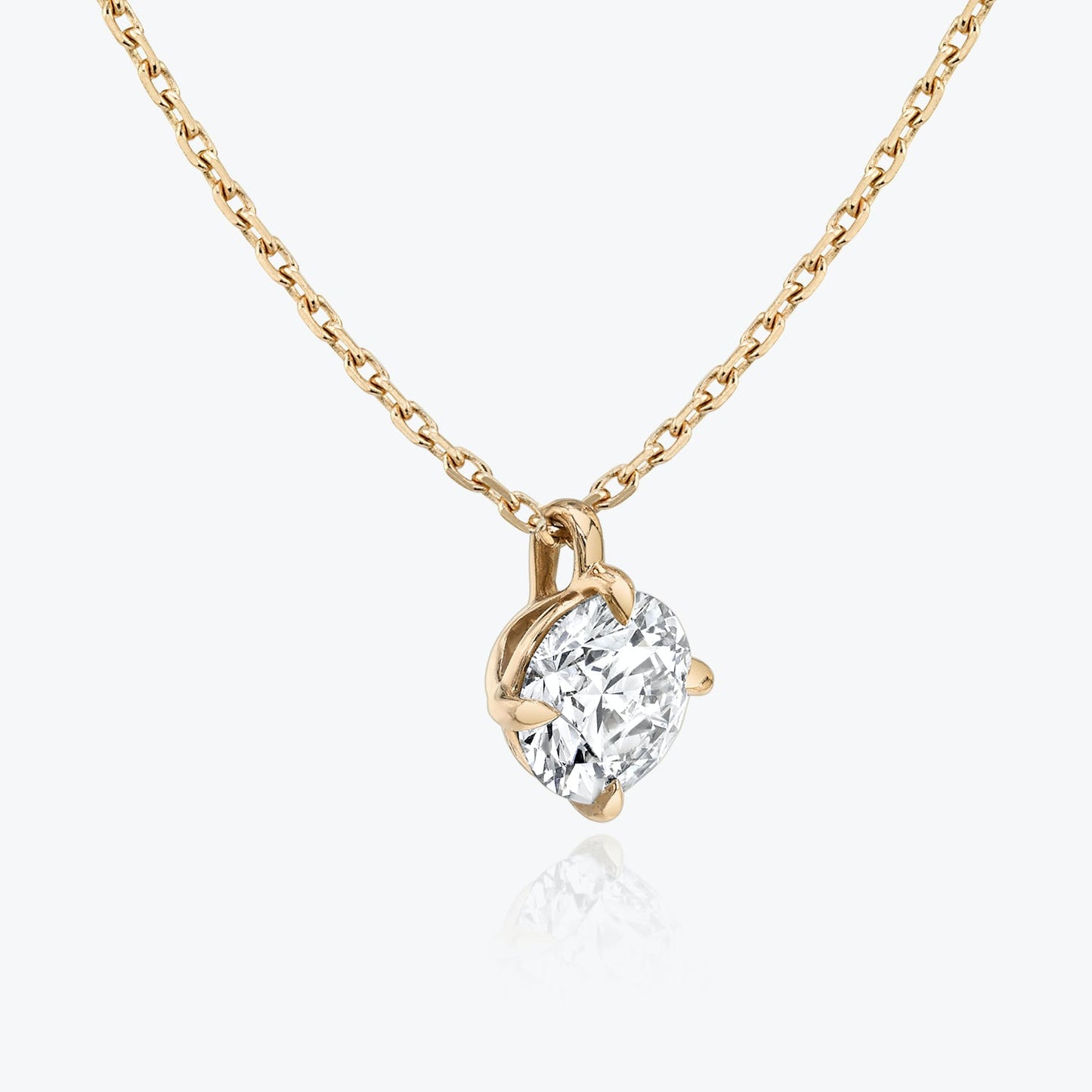 0.25CT - 1.0CT Round Solitaire F-VS Lab Grown Diamond Necklace