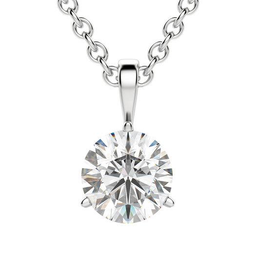 0.25CT- 1.50CT Round F-VS Lab Grown Diamond Solitaire Necklace