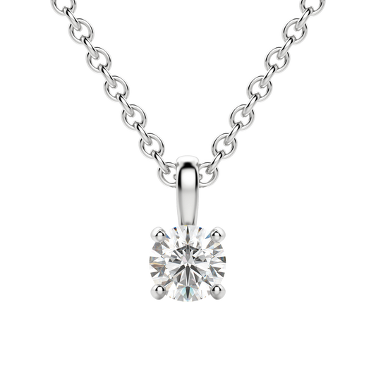 0.25CT - 1.50CT Round Solitaire F-VS Lab Grown Diamond Necklace