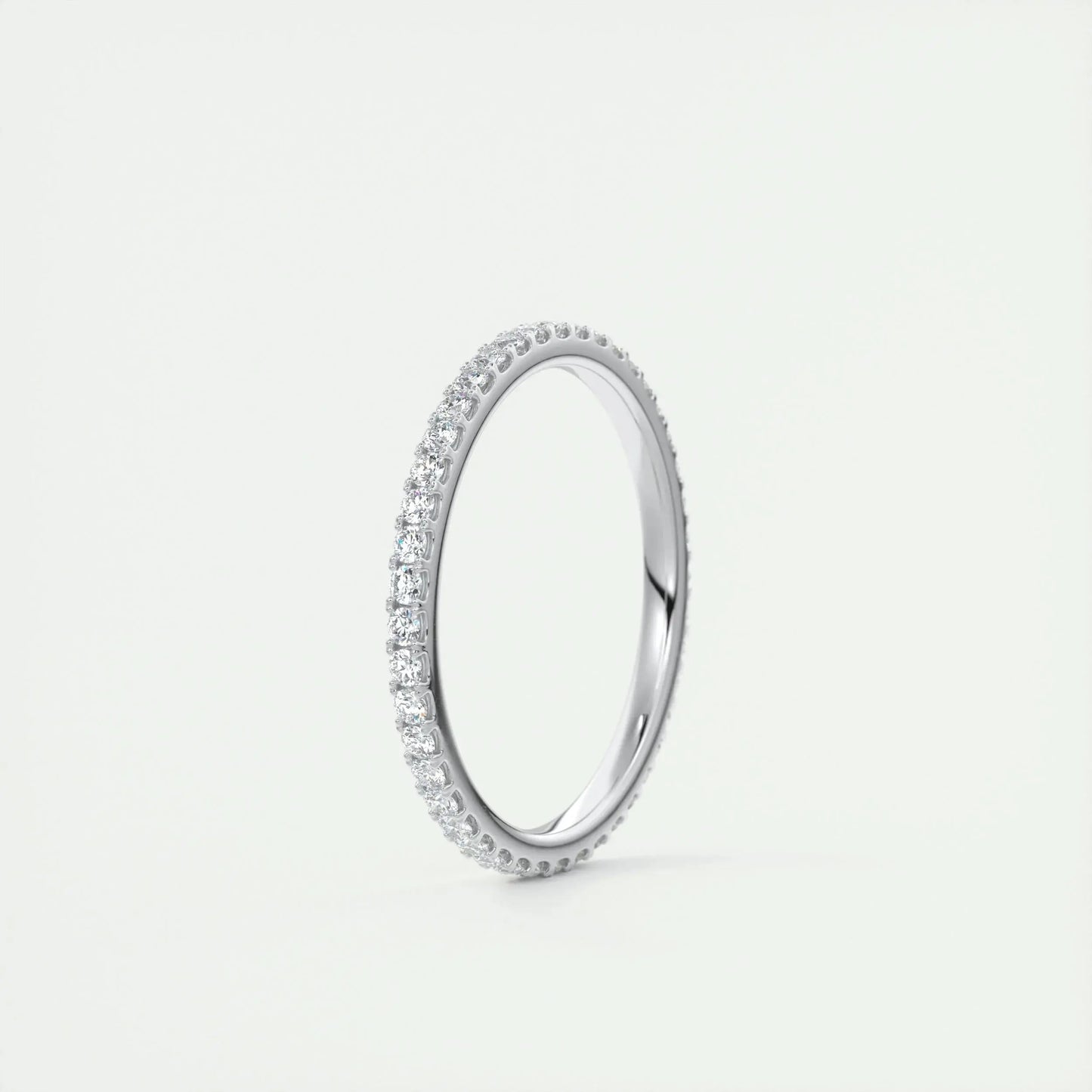 1.5mm Round EF- VVS Lab Grown Diamond Full Eternity Wedding Band