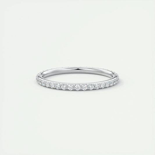 1.5mm Round EF- VVS Lab Grown Diamond Full Eternity Wedding Band