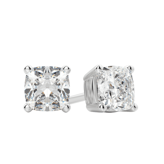 0.50CT - 2.0CT Cushion Solitaire F-VS Lab Grown Diamond Earrings