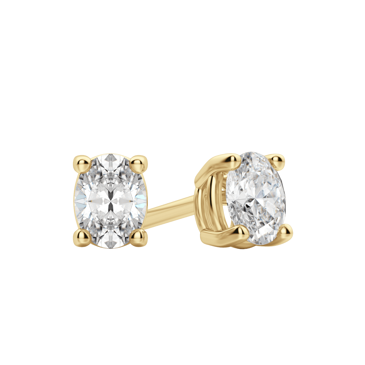 0.50CT - 2.0CT Oval Solitaire F-VS Lab Grown Diamond Earrings