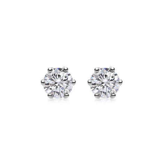 0.5CT Round Solitaire G-VVS Lab Grown Diamond Earrings