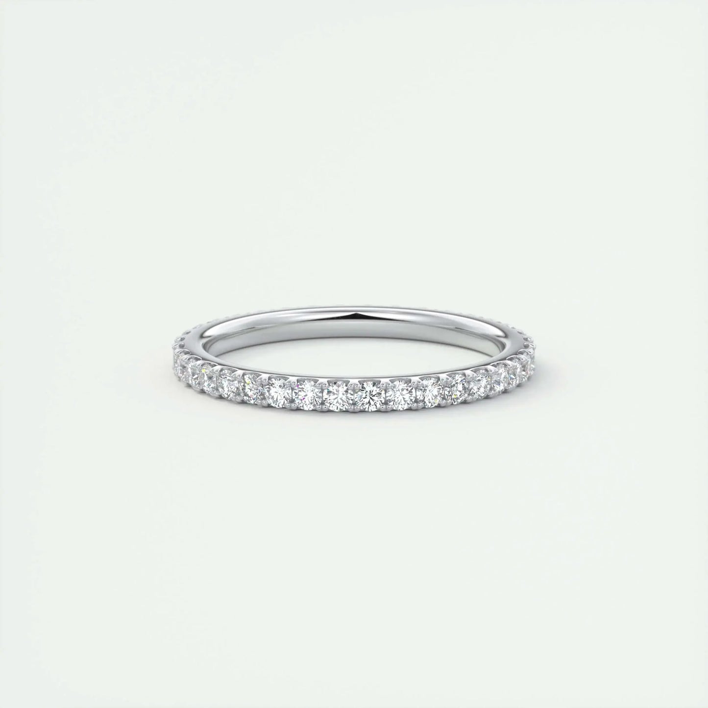 1.8mm Round EF- VVS Lab Grown Diamond Full Eternity Wedding Band