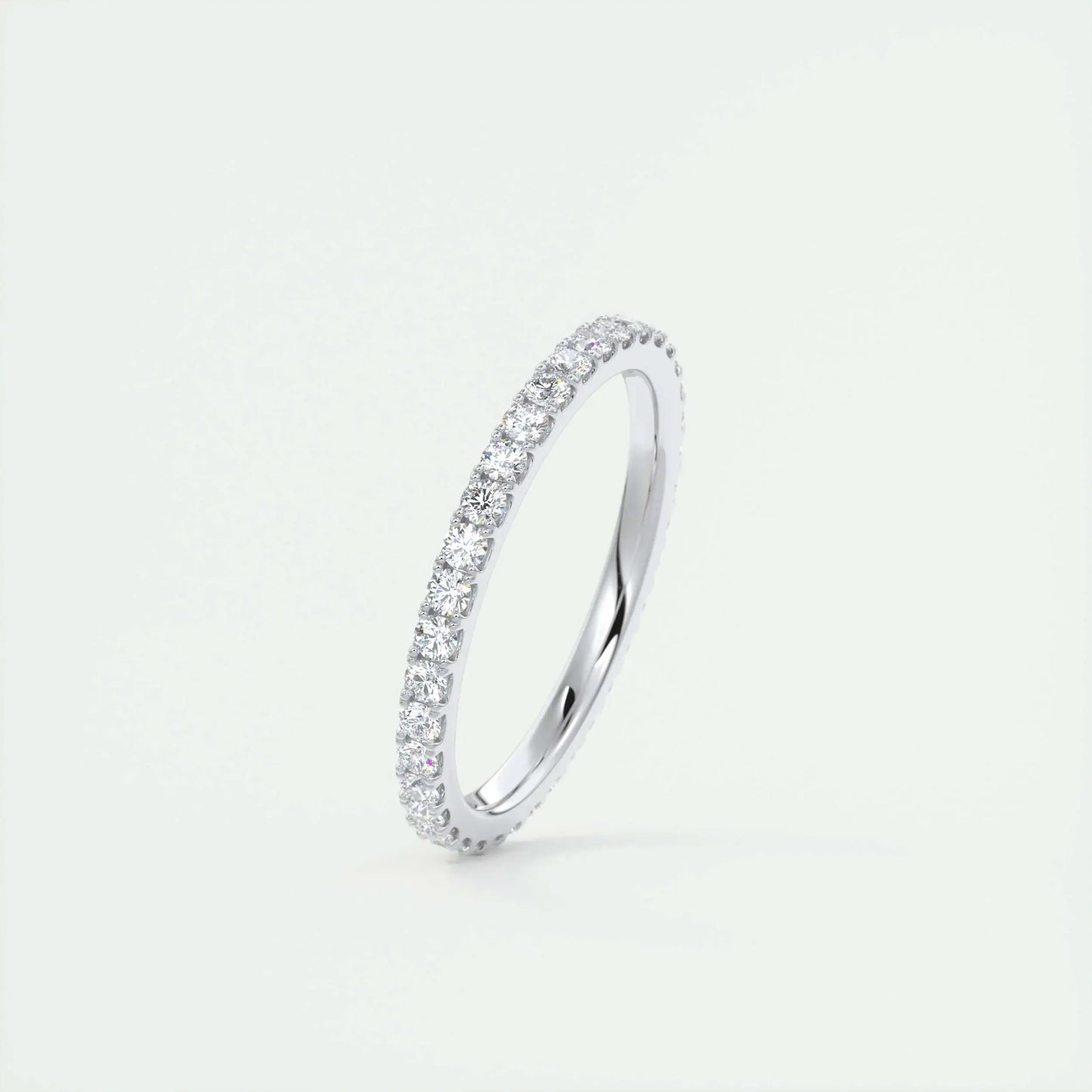 1.8mm Round EF- VVS Lab Grown Diamond Full Eternity Wedding Band