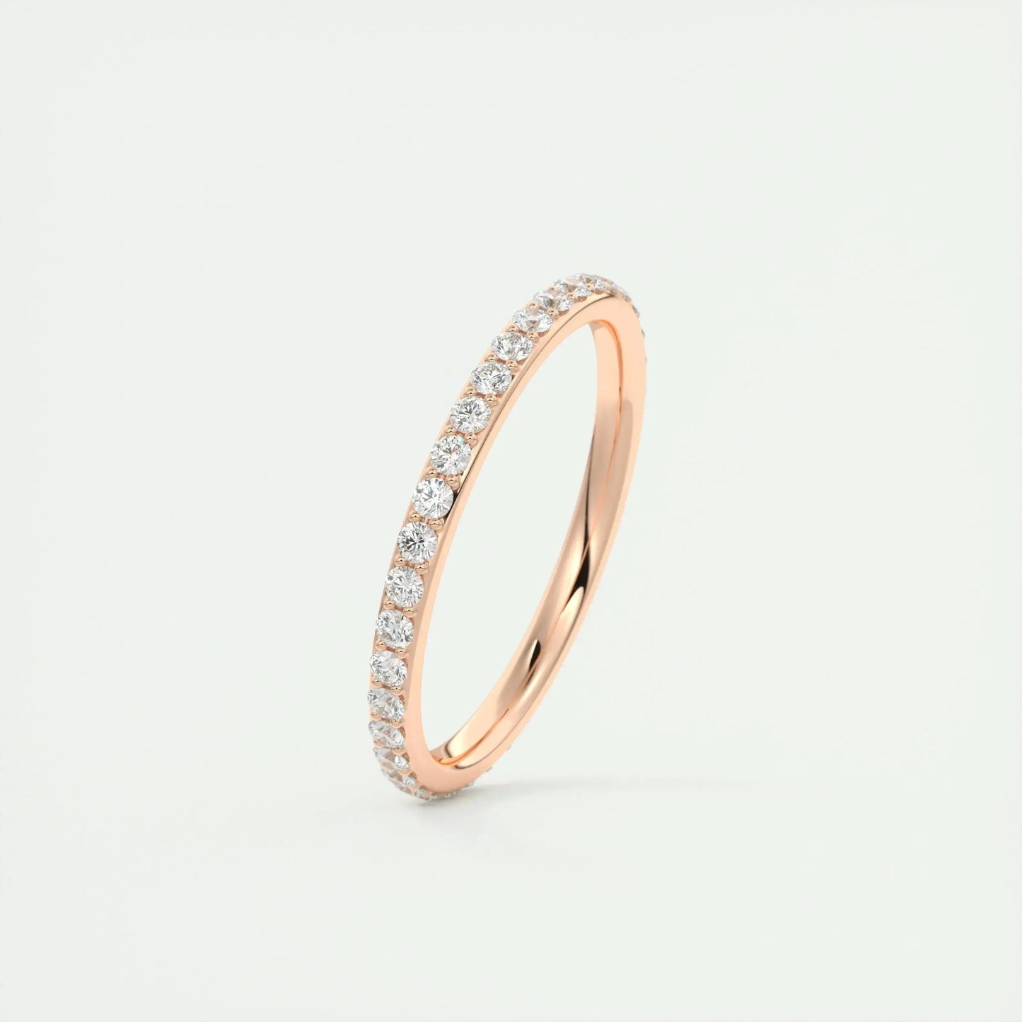 2.0mm Round EF- VVS Lab Grown Diamond Full Eternity Wedding Band