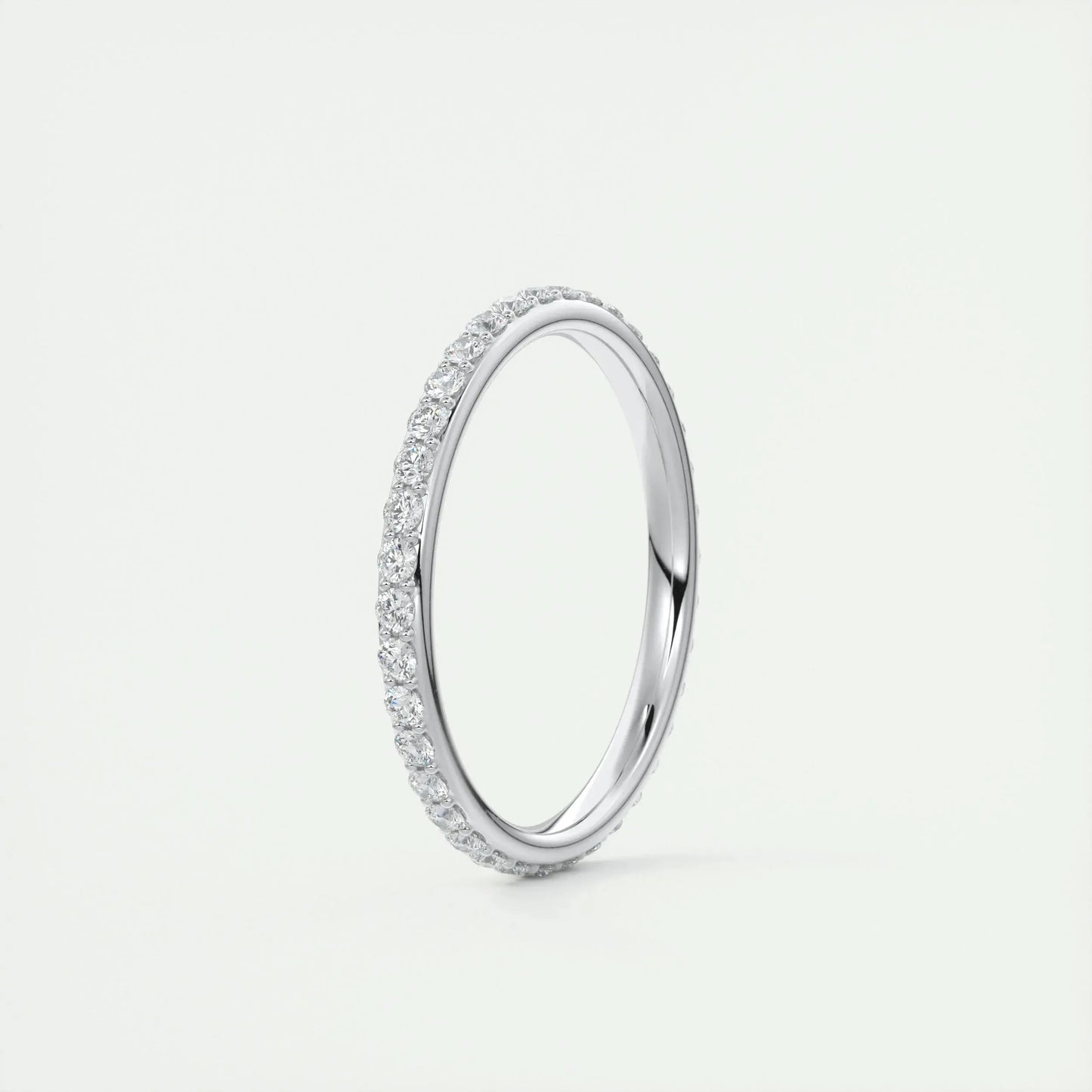 2.0mm Round EF- VVS Lab Grown Diamond Full Eternity Wedding Band