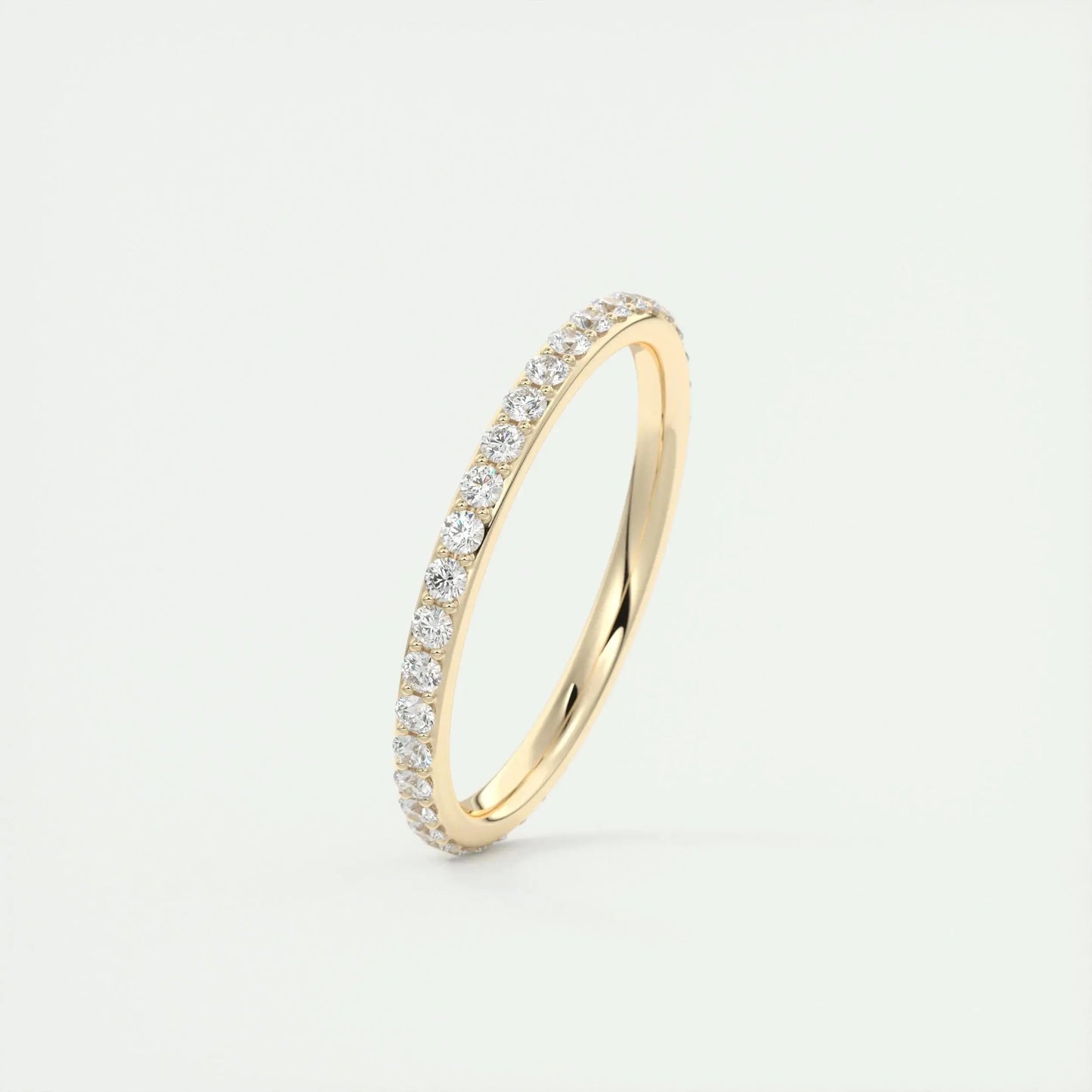 2.0mm Round EF- VVS Lab Grown Diamond Full Eternity Wedding Band