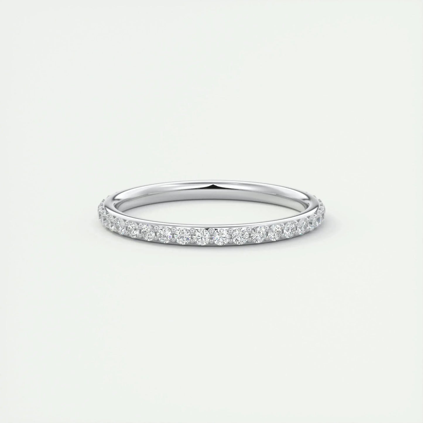 2.0mm Round EF- VVS Lab Grown Diamond Full Eternity Wedding Band