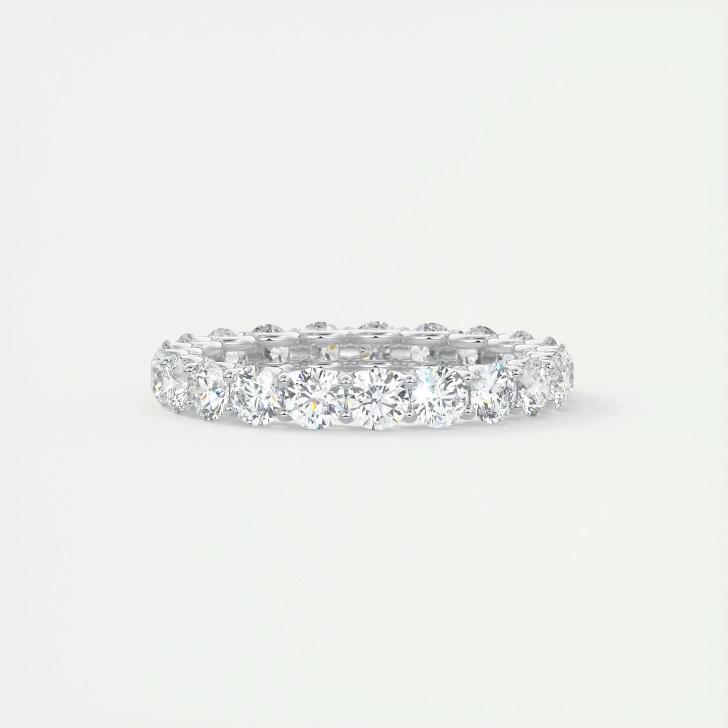 3.0mm Round EF- VVS Lab Grown Diamond Full Eternity Wedding Band