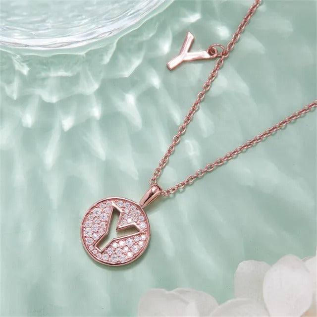 " Y " Letter Moissanite Diamond Necklace for Women