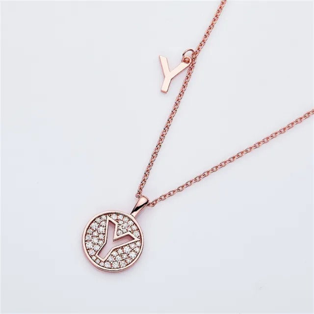 " Y " Letter Moissanite Diamond Necklace for Women