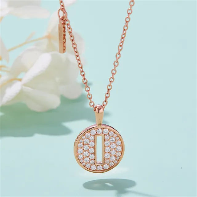 " I " Letter Moissanite Diamond Necklace for Women