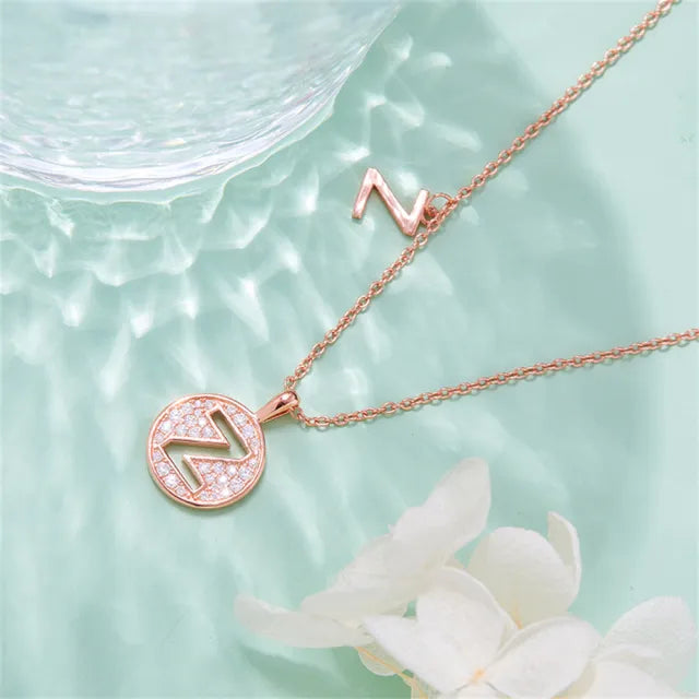 " Z " Letter Moissanite Diamond Necklace for Women