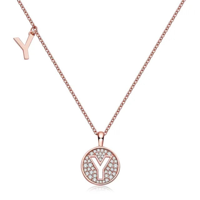 " Y " Letter Moissanite Diamond Necklace for Women