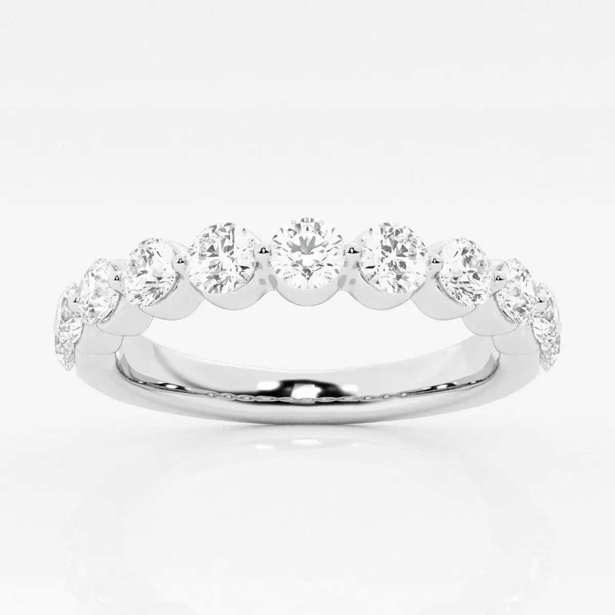 Round F-VS2 Lab Grown Diamond Floating Wedding Band