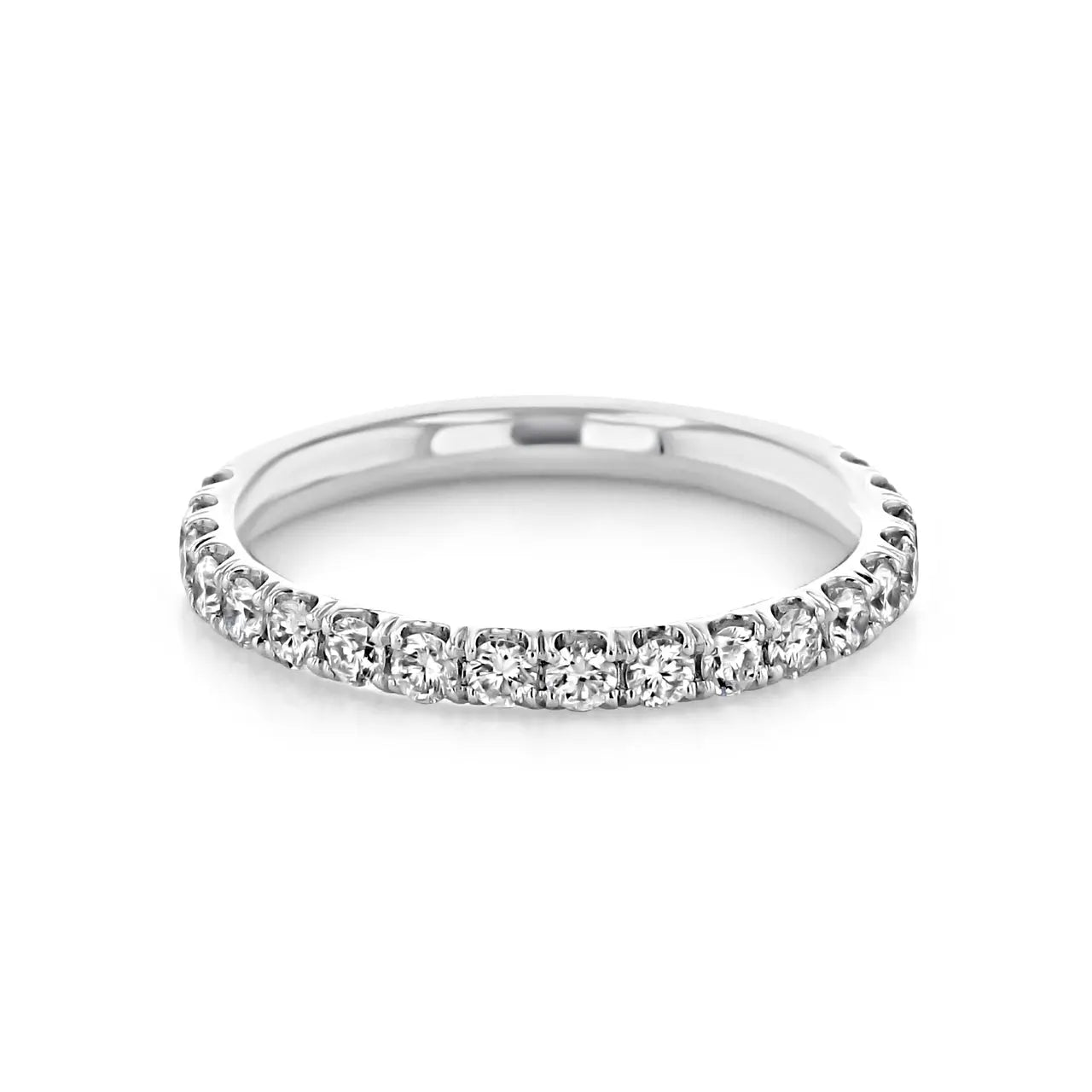 Round Brilliant Cut 3/4 Eternity Wedding Band