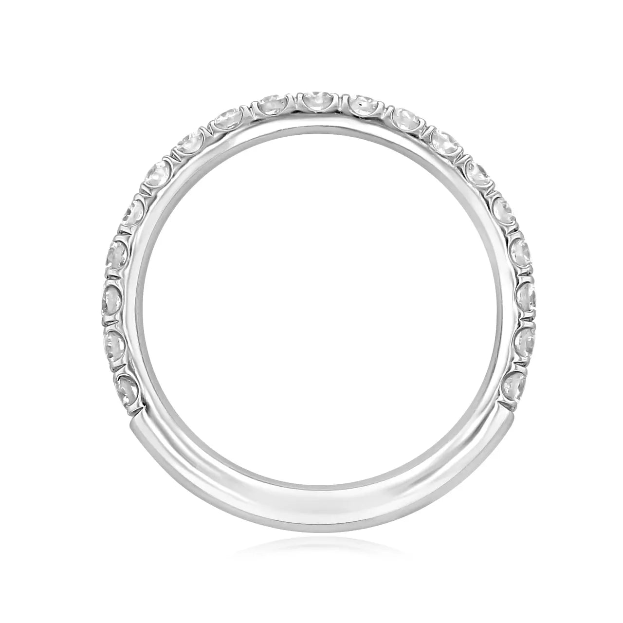 Round Brilliant Cut 3/4 Eternity Wedding Band