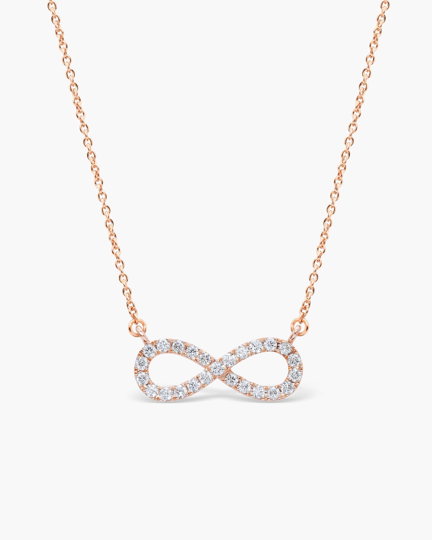 0.24CT Round Cut Moissanite Diamond Infinity Necklace for Her