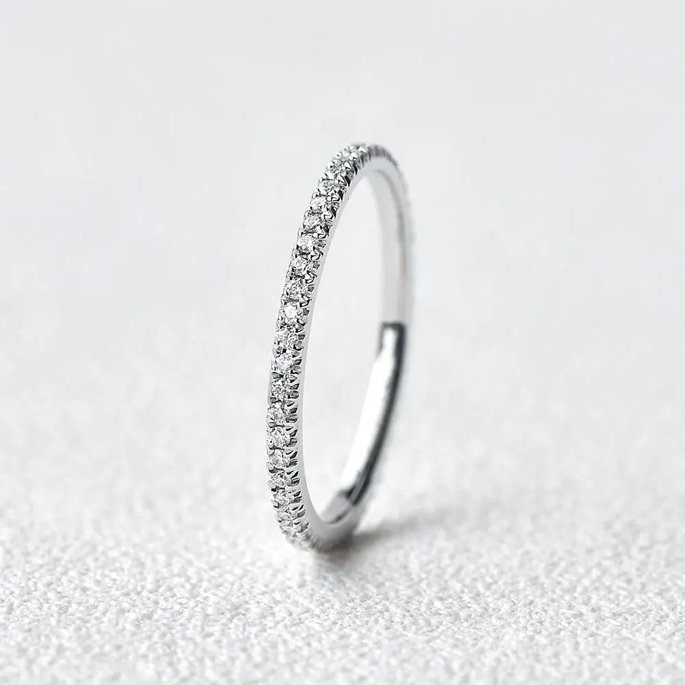 0.40CTW Round Brilliant Cut Moissanite Full Eternity Wedding Band