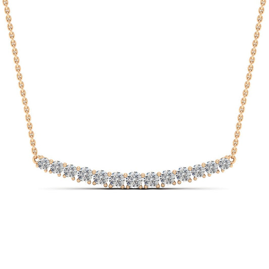 0.82ct Round Cut Moissanite Diamond Necklace for Women