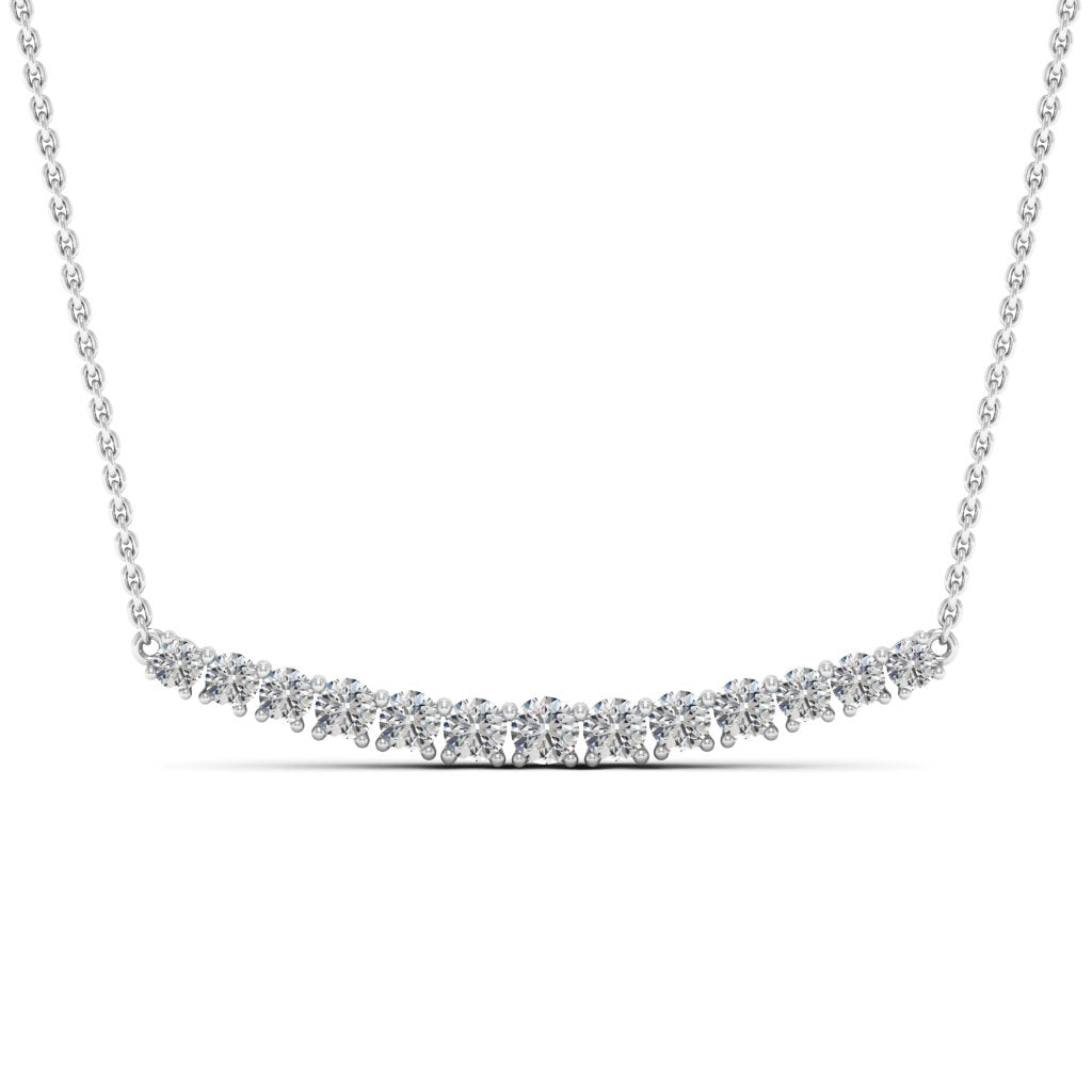 0.82ct Round Cut Moissanite Diamond Necklace for Women