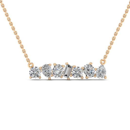 Mixed Shape Moissanite Diamond Necklace for Women