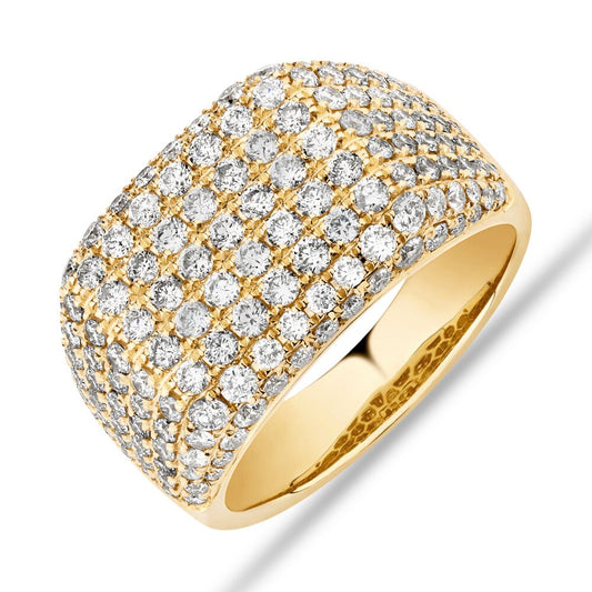 4.5MM Moissanite Diamond Men's Wedding Band In Yellow Gold