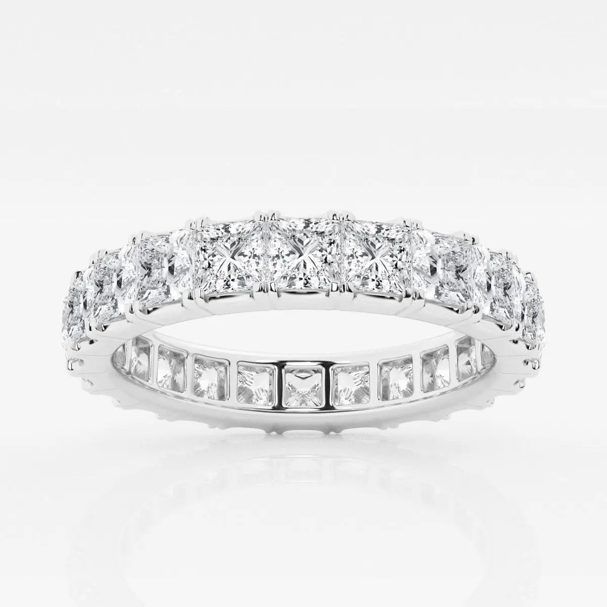 3mm Princess F-VS2 Lab Grown Diamond Eternity Wedding Band