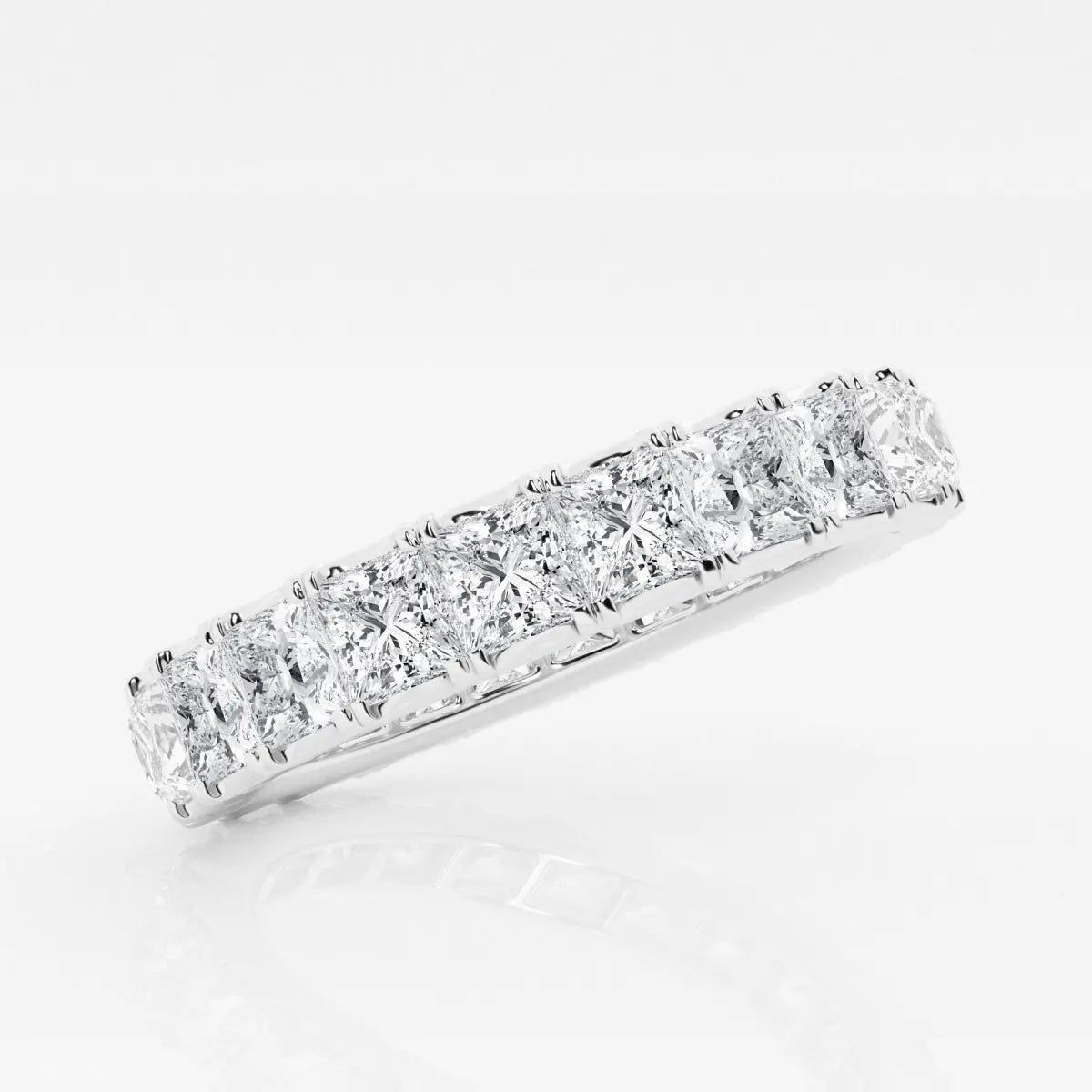 3mm Princess F-VS2 Lab Grown Diamond Eternity Wedding Band