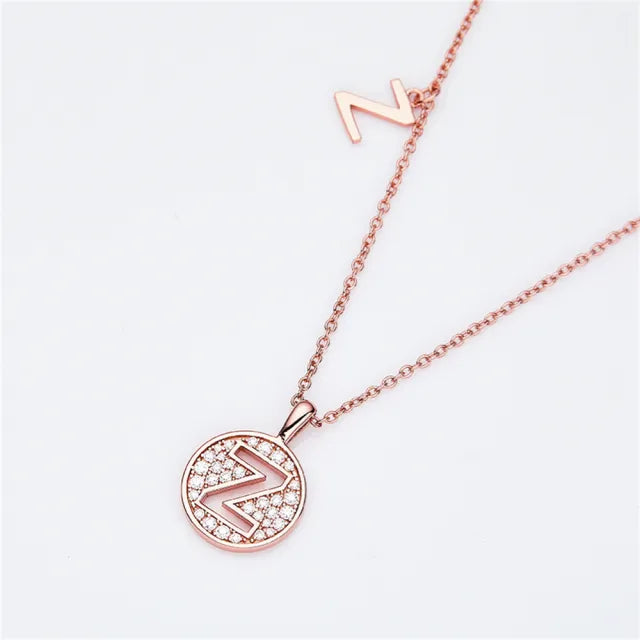 " Z " Letter Moissanite Diamond Necklace for Women