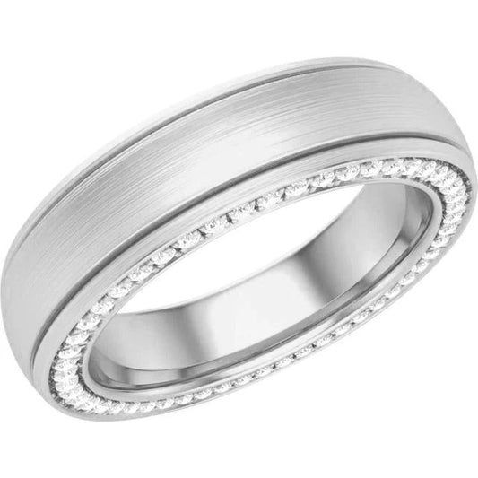 3MM Moissanite Eternity Men's Wedding Band