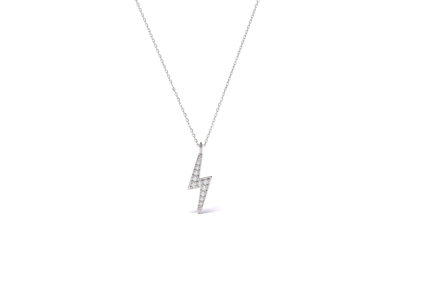 Lightning Bolt Moissanite Diamond Necklace for Women